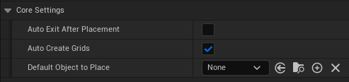 Core Settings Configuration